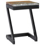 Tavolino da Caffè 30x30x50 cm Legno Massello Teak e Poliresina