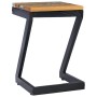 Tavolino da Caffè 30x30x50 cm Legno Massello Teak e Poliresina