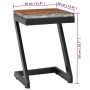 Tavolino da Caffè 30x30x50 cm Legno Massello Teak e Poliresina