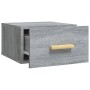 Comodini a Muro 2 pz Grigio Sonoma 35x35x20 cm