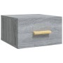 Comodini a Muro 2 pz Grigio Sonoma 35x35x20 cm