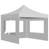 Gazebo Pieghevole con Pareti Alluminio 2x2 m Bianco