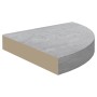 Mensola Angolare Grigio Cemento 25x25x3,8 cm in MDF