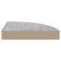 Mensola Angolare Grigio Cemento 25x25x3,8 cm in MDF