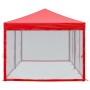 Tenda per Feste Pieghevole con Pareti Laterali Rosso 3x6 m