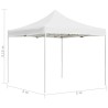 Gazebo Professionale Pieghevole Alluminio 2x2 m Bianco