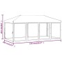 Tenda per Feste Pieghevole con Pareti Laterali Rosso 3x6 m