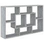 Mensola a Muro Grigio Sonoma 85x16x52,5 cm in Legno Multistrato