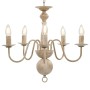 Candelabro Stile Anticato Bianco 5 Lampadine E14