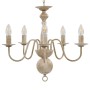 Candelabro Stile Anticato Bianco 5 Lampadine E14