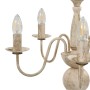 Candelabro Stile Anticato Bianco 5 Lampadine E14