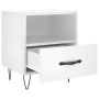 Comodini 2 pz Bianco Lucido 40x35x47,5 cm in Legno Multistrato