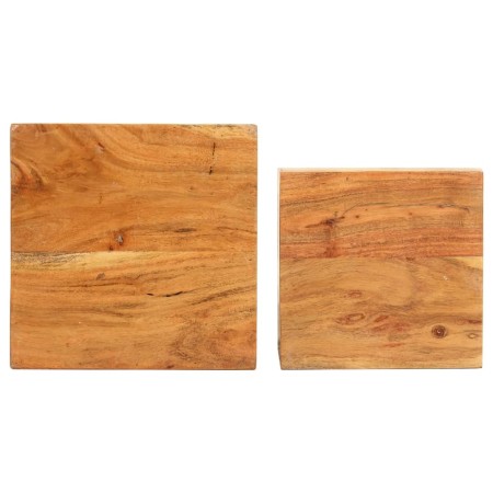 Supporti per Piante 2 pz in Legno Massello di Acacia