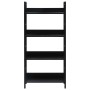 Scaffale Libri 4 Ripiani Nero 60x27,6x124,5cm Legno Multistrato