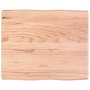 Piano Tavolo Marrone Chiaro 60x50x(2-6) cm Rovere Non Trattato