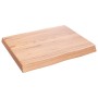 Piano Tavolo Marrone Chiaro 60x50x(2-6) cm Rovere Non Trattato