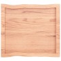Piano Tavolo Marrone Chiaro 60x50x(2-6) cm Rovere Non Trattato