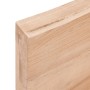 Piano Tavolo Marrone Chiaro 60x50x(2-6) cm Rovere Non Trattato