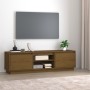 Mobile Porta TV Miele 140x35x40 cm in Legno Massello di Pino