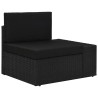 Set Divani da Giardino 3 pz in Polyrattan Nero