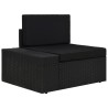 Set Divani da Giardino 3 pz in Polyrattan Nero