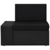 Set Divani da Giardino 3 pz in Polyrattan Nero