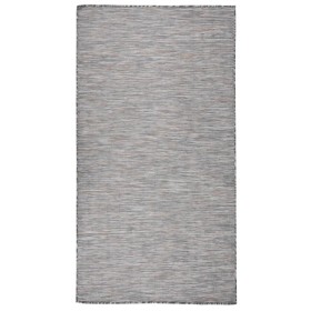 Tappeto da Esterni a Tessitura Piatta 80x150 cm Marrone e blu