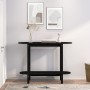 Tavolo Consolle Nero 110x40x80 cm in Legno Massello di Pino