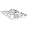 Contenitori Gastronorm 4 pz GN 1/1 100 mm in Acciaio Inox