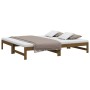 Dormeuse Estraibile Miele 2x(90x190) cm Legno Massello di Pino