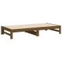 Dormeuse Estraibile Miele 2x(90x190) cm Legno Massello di Pino