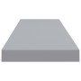 Scaffale a Parete Grigio 90x23,5x3,8 cm in MDF