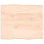 Piano per Tavolo 60x50x(2-4) cm Rovere Non Trattato Bordi Vivi