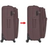3 pz Set di Valigie Trolley Morbide Color Caffè