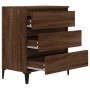 Credenza Rovere Marrone 60x35x70 cm in Legno Multistrato