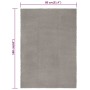 Tappeto Rettangolare Grigio 80x160 cm in Cotone