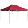 Gazebo Professionale Pieghevole Alluminio 4,5x3 m Rosso Vino