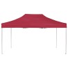 Gazebo Professionale Pieghevole Alluminio 4,5x3 m Rosso Vino