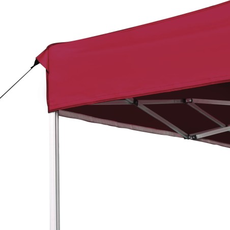 Gazebo Professionale Pieghevole Alluminio 4,5x3 m Rosso Vino