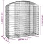 Cesto Gabbione ad Arco 150x50x140/160 cm Ferro Zincato