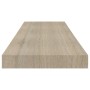 Scaffali a Parete 2 pz Rovere 80x23,5x3,8 cm in MDF