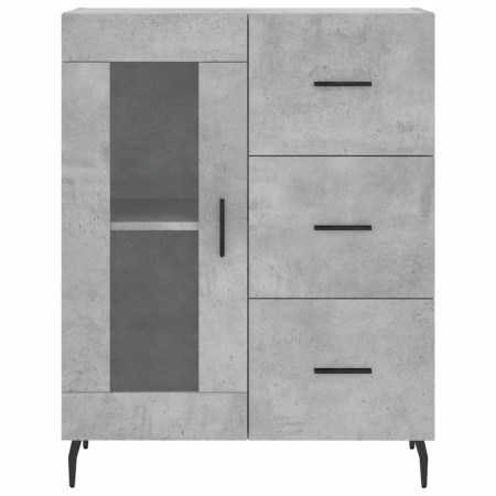 Credenza Grigio Cemento 69,5x34x90 cm in Legno Multistrato