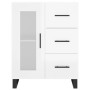 Credenza 69,5x34x90 cm in Legno Multistrato Bianco Lucido