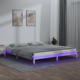 Giroletto LED Bianco 180x200cm Super King in Legno Massello