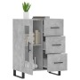 Credenza Grigio Cemento 69,5x34x90 cm in Legno Multistrato