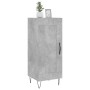 Credenza Grigio Cemento 34,5x34x90 cm in Legno Multistrato