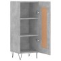 Credenza Grigio Cemento 34,5x34x90 cm in Legno Multistrato