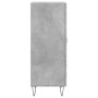 Credenza Grigio Cemento 34,5x34x90 cm in Legno Multistrato