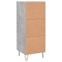 Credenza Grigio Cemento 34,5x34x90 cm in Legno Multistrato