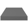 Scaffali a Parete 4 pz Grigio Lucido 50x23x3,8 cm in MDF